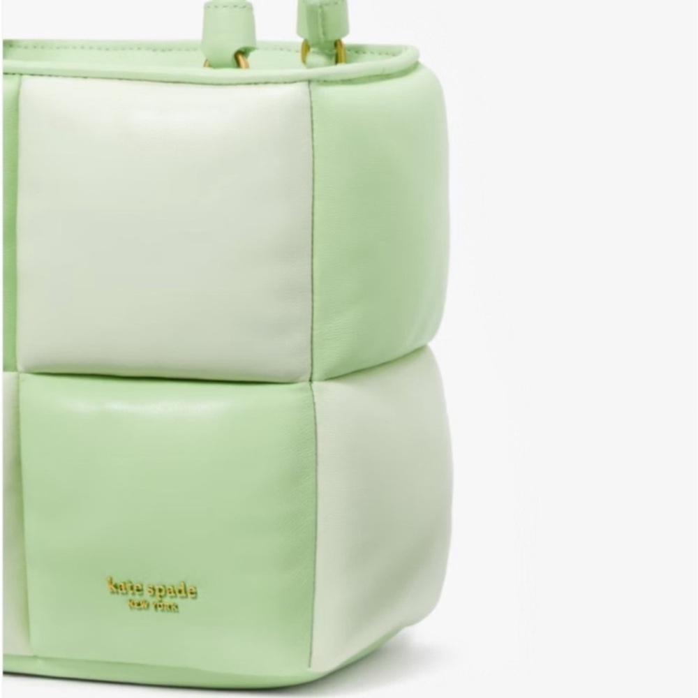 Kate Spade Lime Green,white Puffer Crossbody - Picture 3 of 7
